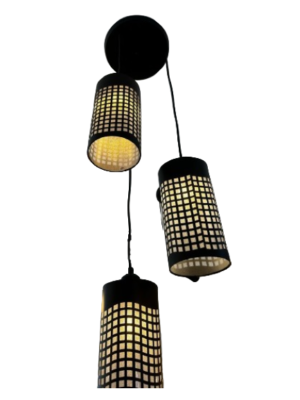 Lampara Triple Vintage Estilo Rendija