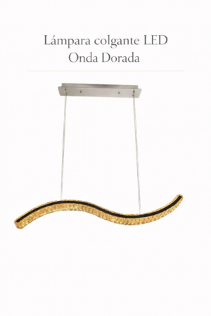 Lámpara Colgante LED - Onda Dorada