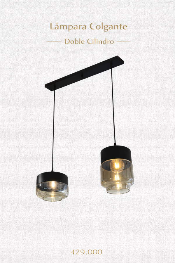 Lámpara Colgante – Doble Cilindro