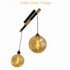 Lámpara Colgante – Doble Globo Vintage