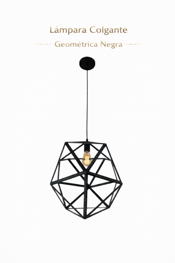 Lámpara Colgante – Geométrica Negra