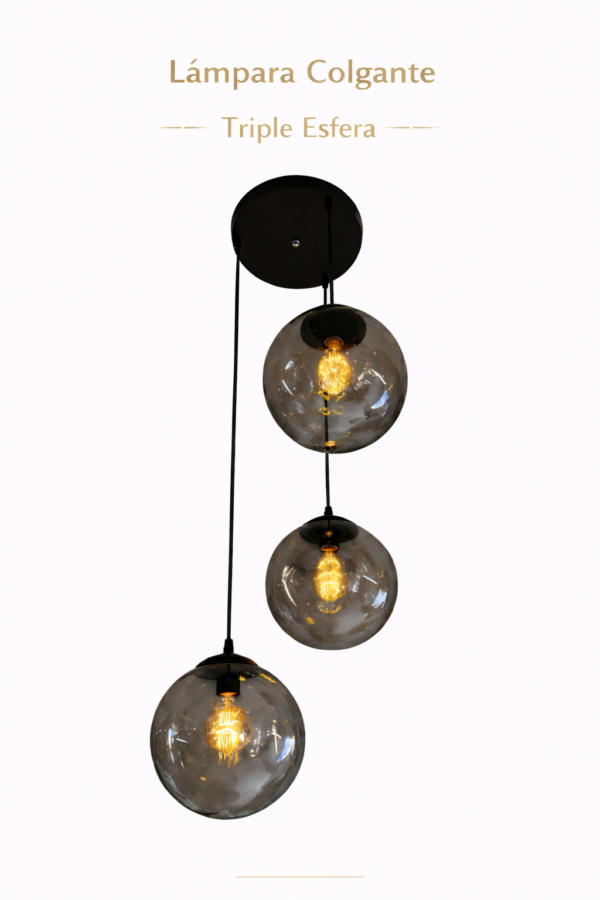 Lámpara Colgante – Triple Esfera