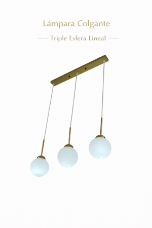 Lámpara Colgante – Triple Esfera Lineal