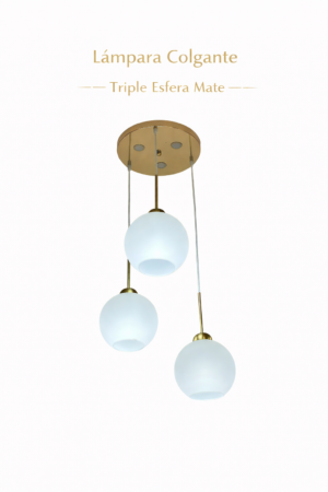 Lámpara Colgante – Triple Esfera Mate