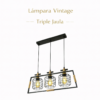 Lámpara Colgante – Vintage Triple Jaula