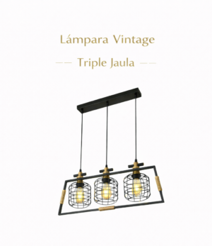 Lámpara Colgante – Vintage Triple Jaula