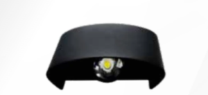 Aplique de pared LED Up & Down – Curvo Negro 2W