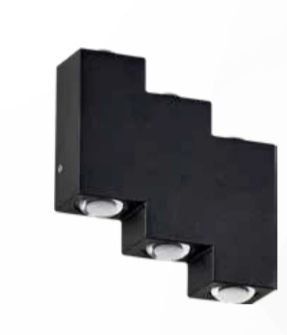 Aplique de pared LED Up & Down – Diseño Escalonado Negro 6W