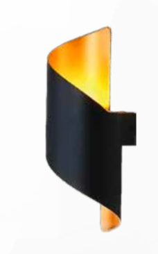 Aplique de pared LED Up & Down – Diseño Espiral Negro 5W