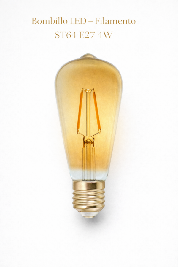 Bombillo LED - Filamento ST64 E27 4W