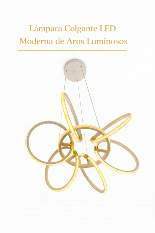 Lámpara Colgante LED – Moderna de Aros Luminosos