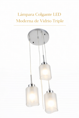 Lámpara Colgante LED – Moderna de Triple Vidrio Lámpara Colgante LED – Moderna de Triple Vidrio