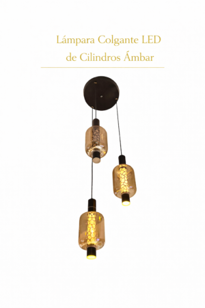 Lámpara Colgante LED – Cilindros Ambar
