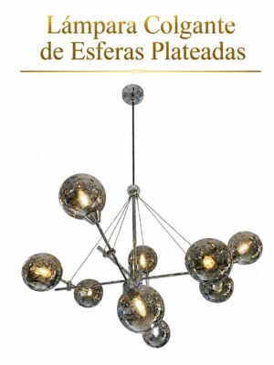 Lámpara colgante - Esferas plateadas