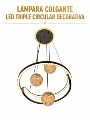 Lámpara Colgante Led – Triple Circular Decorativa