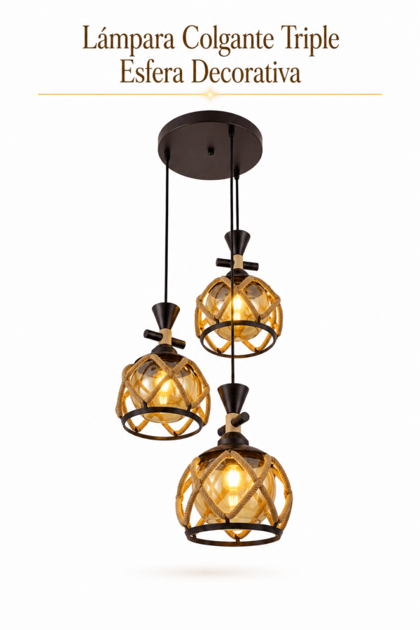 Lámpara Colgante Triple Esfera Decorativa Lámpara Colgante - Triple Esfera Decorativa