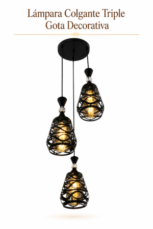 Lámpara Colgante - Triple Gota Decorativa