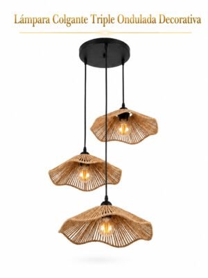 triple ondulada Lámpara Colgante - Triple Ondulada Decorativa